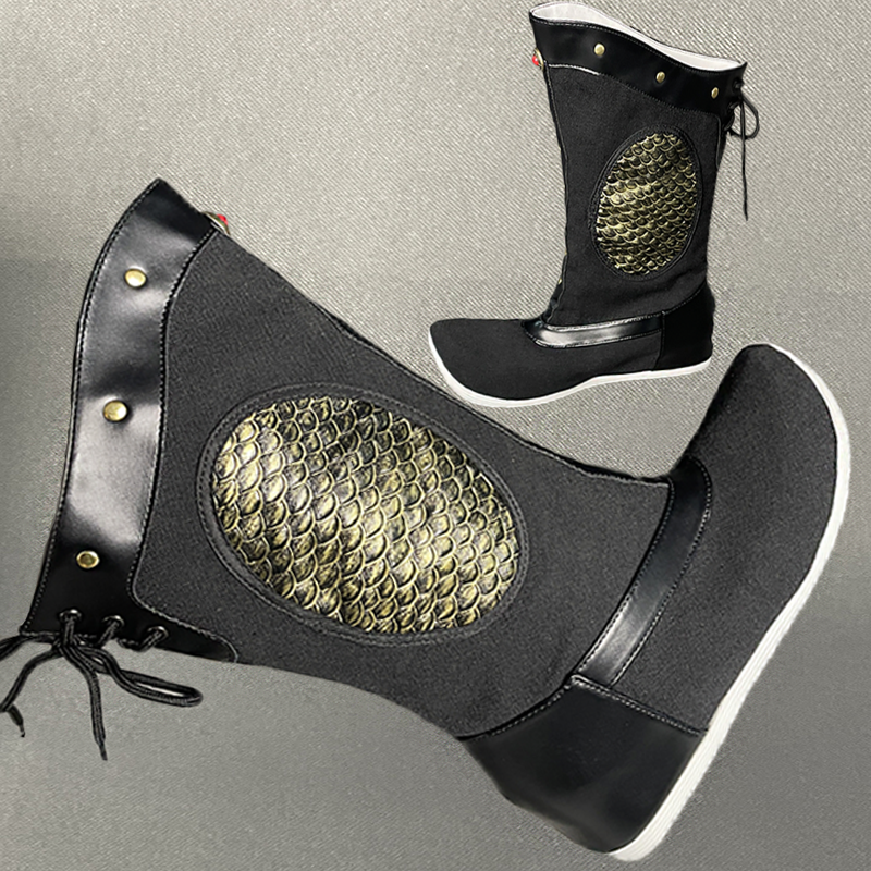 藏海传同款古装汉服翘头增高皂靴