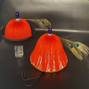 影视古装清朝凉帽官帽达子帽清兵帽侍卫帽子太监帽子皇帝皇后帽子