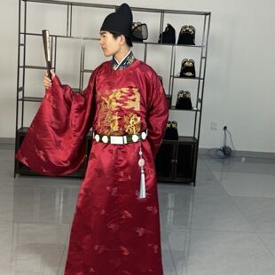 藏海传影视同款肖战明代官服三品文官汉服古装男神古典红色圆领袍