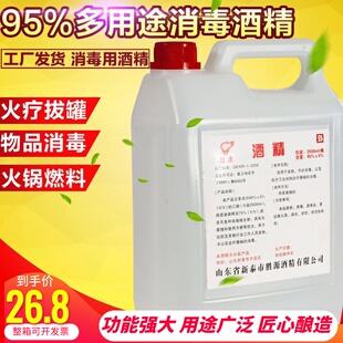 95度火疗拔罐专用大桶装美容美甲酒精足疗店清洁清洗玻璃仪器去污