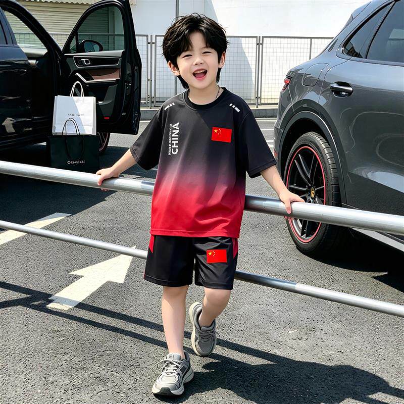 男童夏装篮球服套装2026新款中大童夏季背心韩版帅气男孩薄款衣服