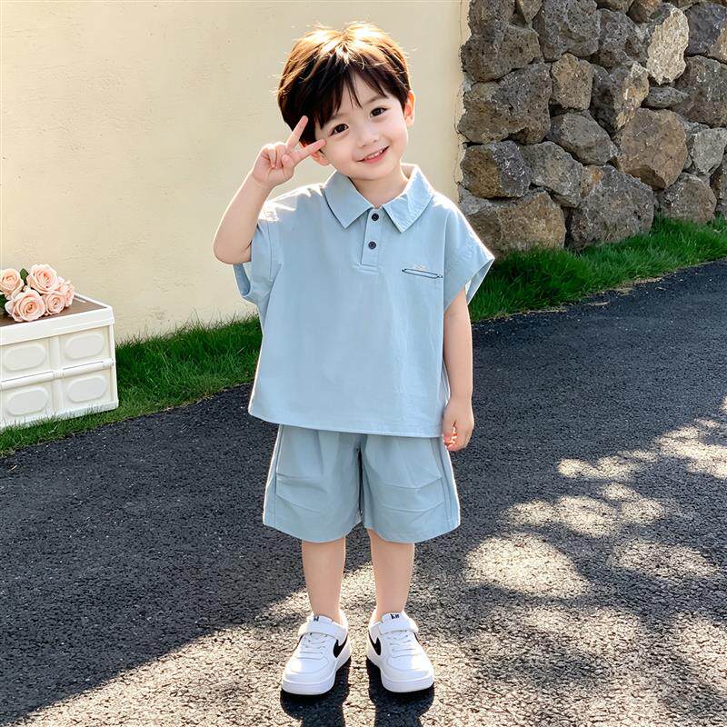 男童夏装套装2026新款儿童韩版潮流短袖短裤男孩宝宝时尚薄款衣服