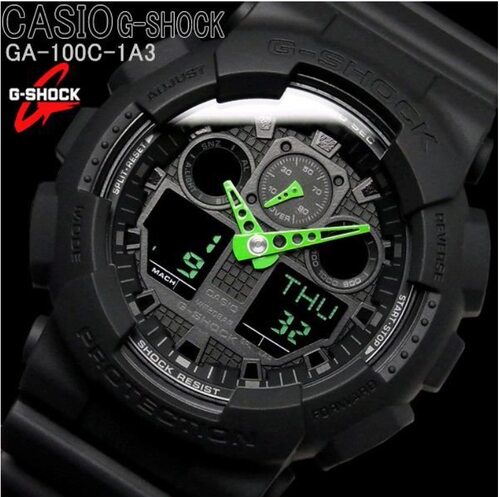 卡西欧户外防水男表GA-100C-1A3