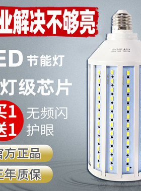 led吊灯灯泡铝材超亮玉米节能e27e14螺口欧华森工厂车间家用路灯