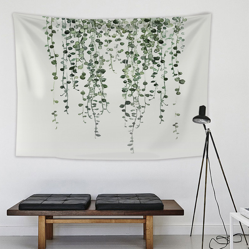 北欧绿植背景布ins挂布少女网红房间床头布置挂毯宿舍出租屋改造|ruв категории домашний ткань, гобелен/гобелен - от Buy2taobao.com для оказания профессиональной услуги покупки агента Taobao