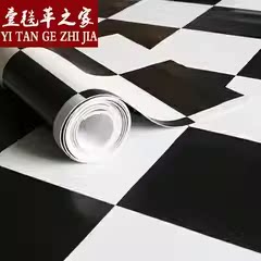 黑白格加厚防水耐磨环保地板革