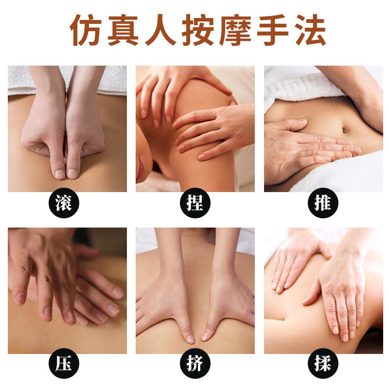 颈椎按摩器颈肩背部腰部多功能按摩枕加热电动按摩垫车载家居两用