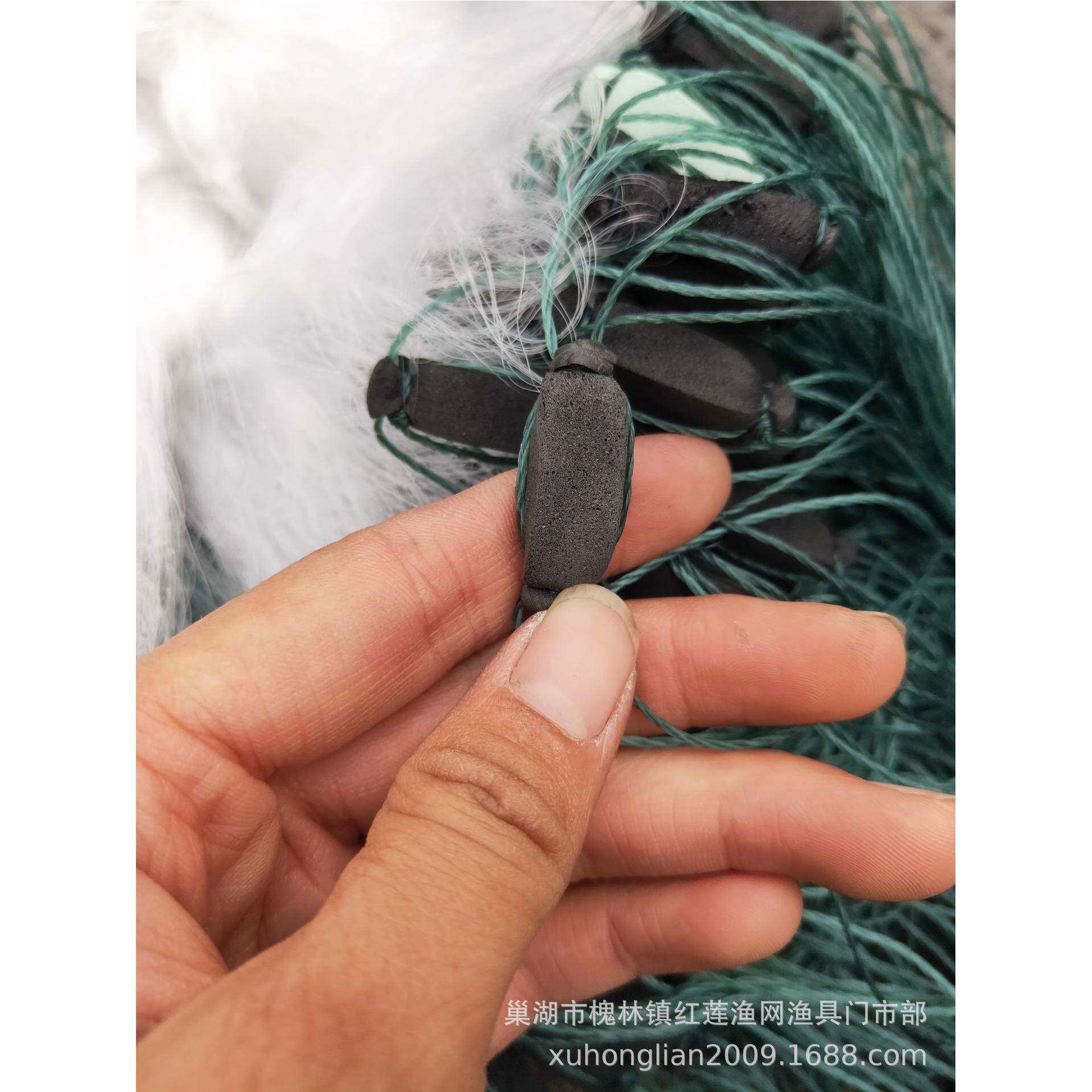 巢湖尼龙单丝三层网沉浮式1.5米-6米高捕渔网白条网加粗粘网挂网