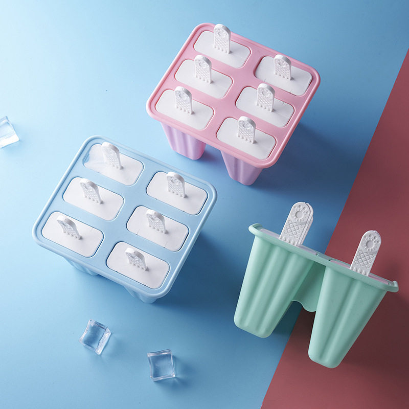 自制雪糕模具儿童diy硅胶棒冰模冰激凌家用制冰工具棒冰棍盒