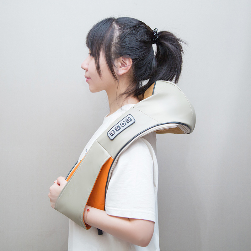 颈肩按摩器按摩披肩多功能u型电动颈椎揉捏按摩敲打披肩