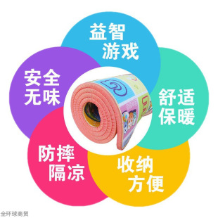 小孩爬行垫地垫泡沫垫子铺地板可折叠爬爬垫子家用