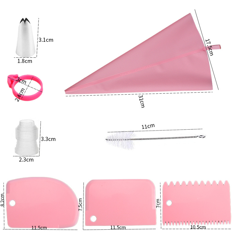 新品 24PC裱花嘴套装 裱花袋刮板套装 蛋糕 曲奇 溶豆烘焙DIY工具