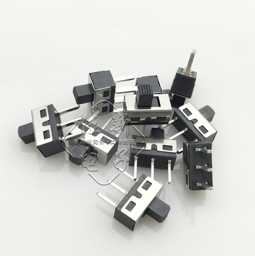 高寿命拨动开关 SS12D10G5脚距4.7MM 1P2T 黑 2档3直脚 柄G高5MM