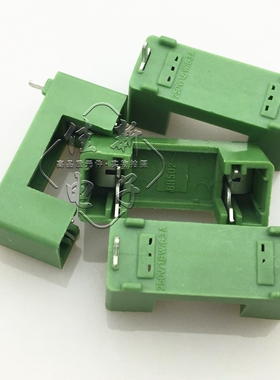 PCB焊板安装 5x20mm 双卡保险丝座 BH502 绿色保险管座 阻燃底座