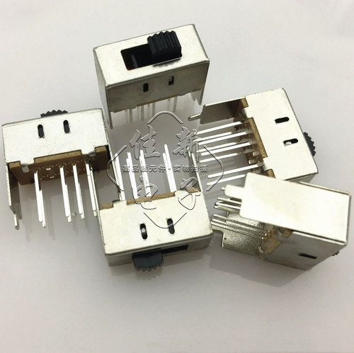 SS-23E03三档拨动开关8脚立式电源滑动开关2只固定脚音响功放开关
