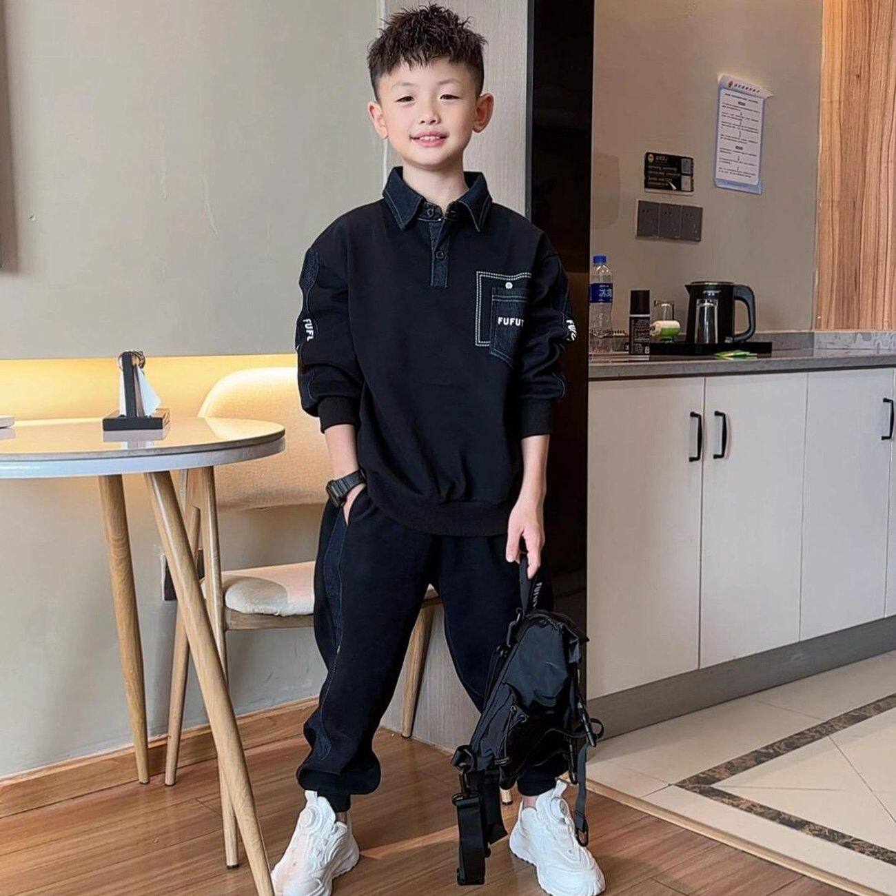 男童春秋款拼接套装2026