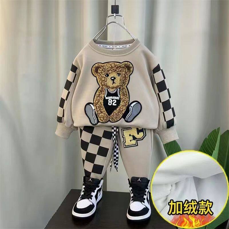 男童加绒套装2025新款洋