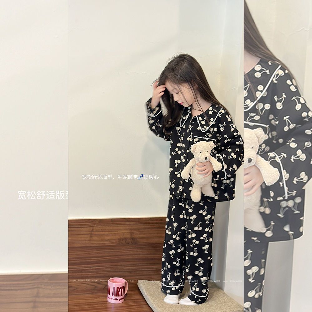 女童睡衣春秋季新款长袖