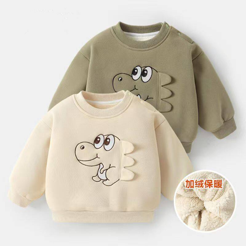 婴儿衣服休闲圆领加绒加