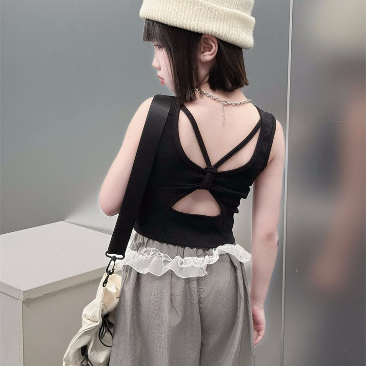 女童短款吊带背心夏季交