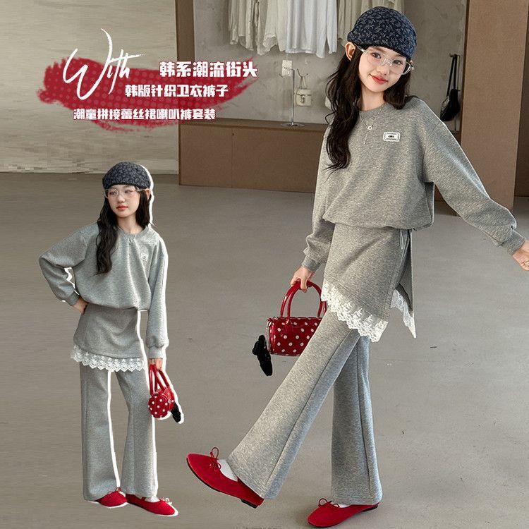 女童韩系穿搭卫衣套装202