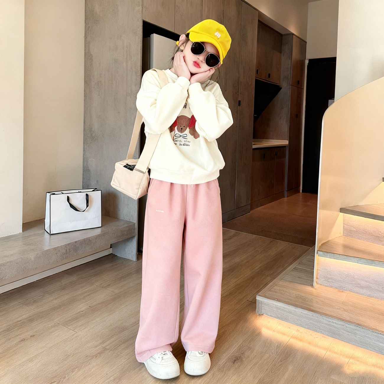 女童卫衣套装2026新款春