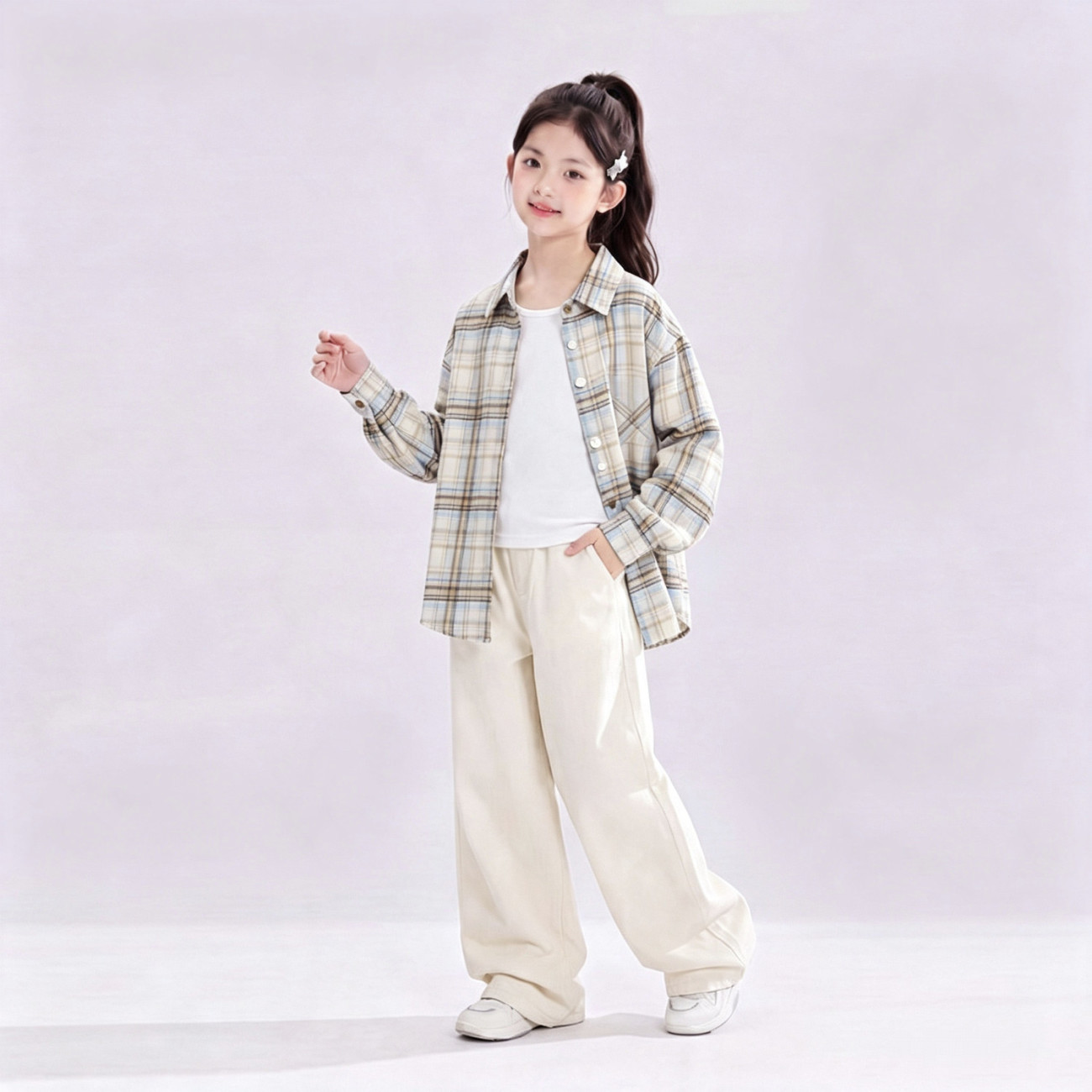 女童春秋新款开学衬衫202