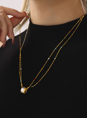 摩天轮不锈钢LOVE字母间金色拉丝