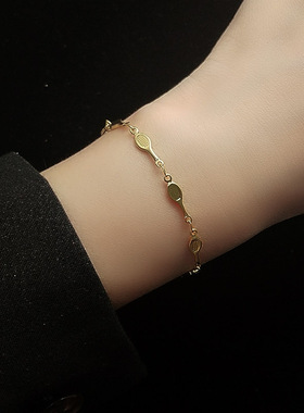 小勺子网球拍钛钢饰品手链