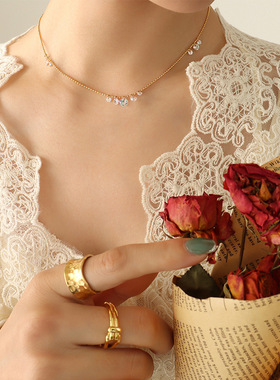 欧美ins冷淡风高级感气质璀璨锆