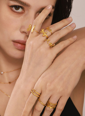 摩天轮不规则开口指环ins小众设