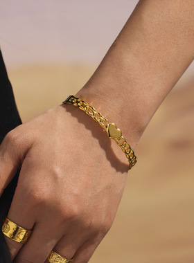 摩天轮时尚简约爱心手镯女不锈钢