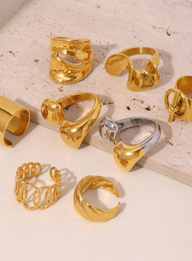 摩天轮欧美ins冷淡风指环个性设