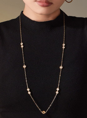 摩天轮气质镶钻项链女欧美风轻奢