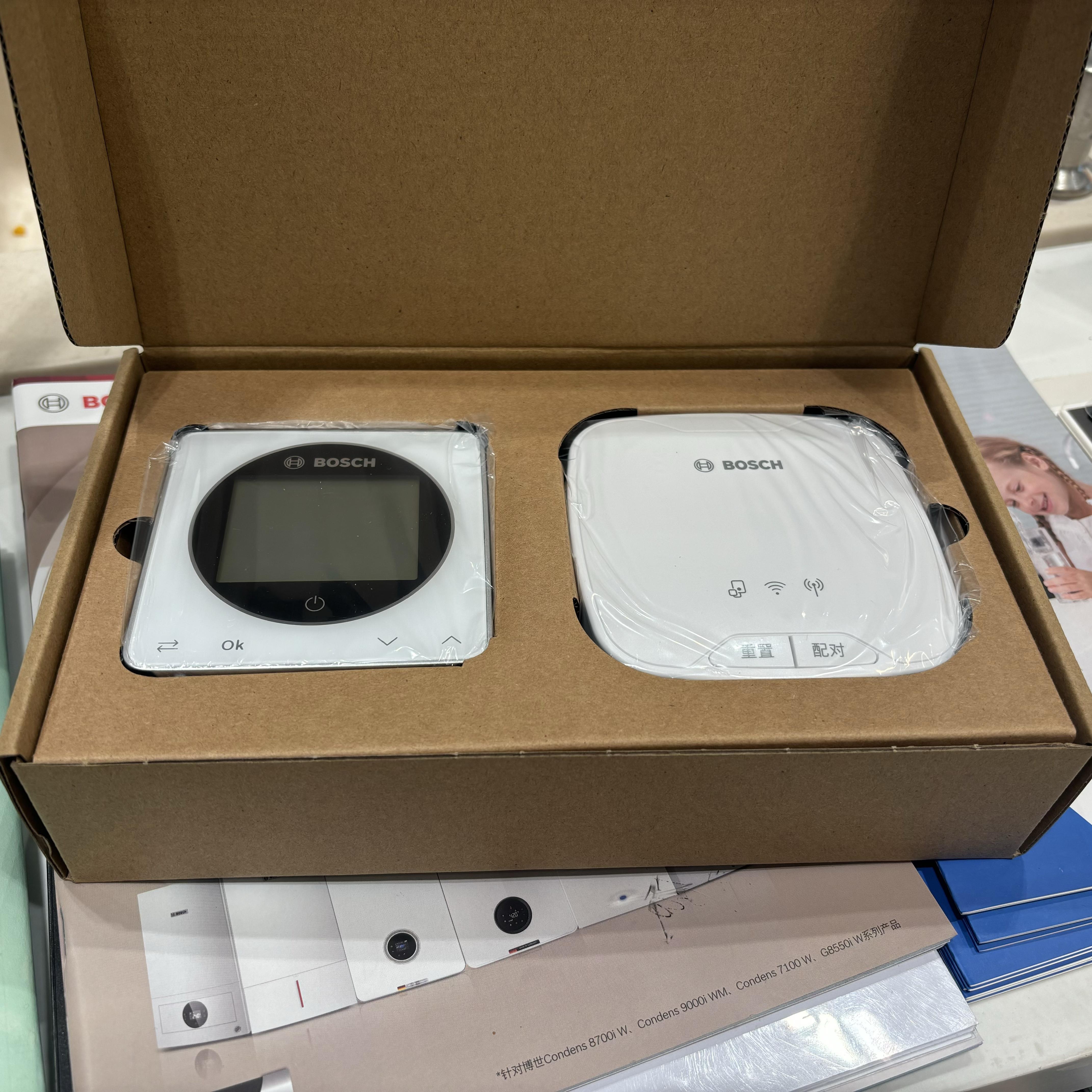 博世壁挂炉无线控制器MR100IRF恒温控炎气候补偿OT EMS协议节能