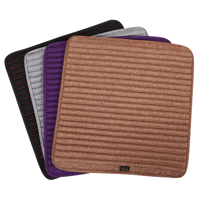 汽车坐垫单片四季通用无靠背亚麻三件套防滑免绑夏季荞麦壳车座垫