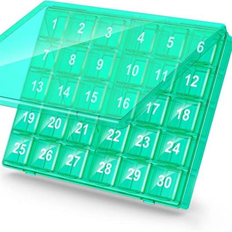 30格独立分装药盒数字印刷密封30天一月分药盒