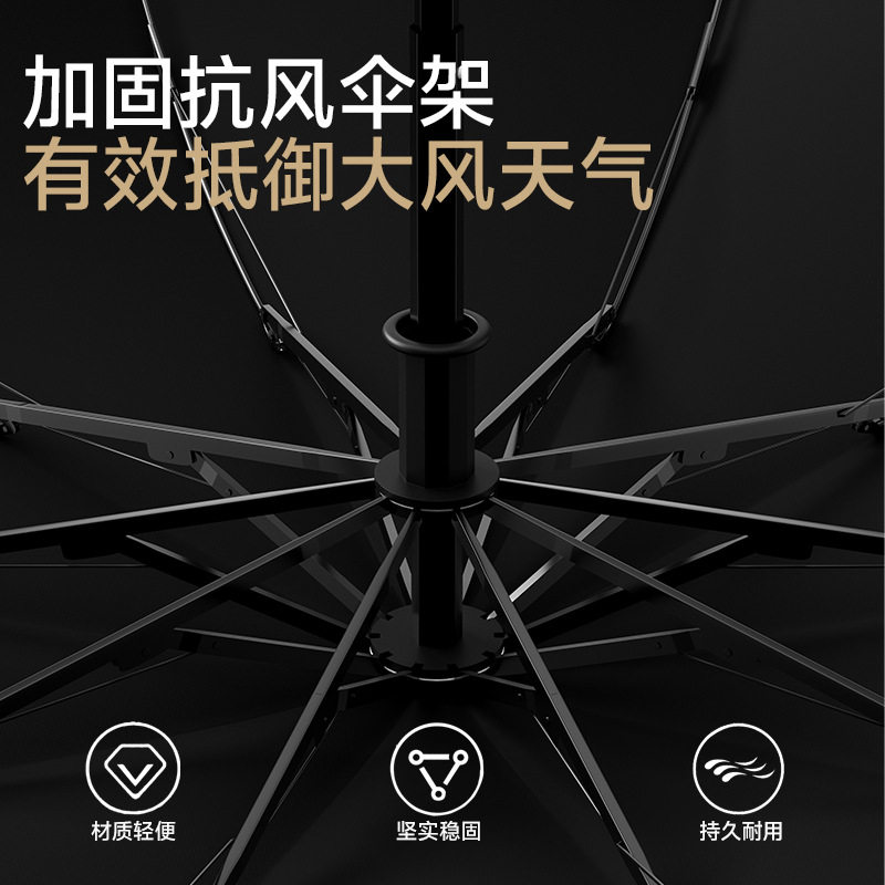 免叠反向大号手动雨伞批