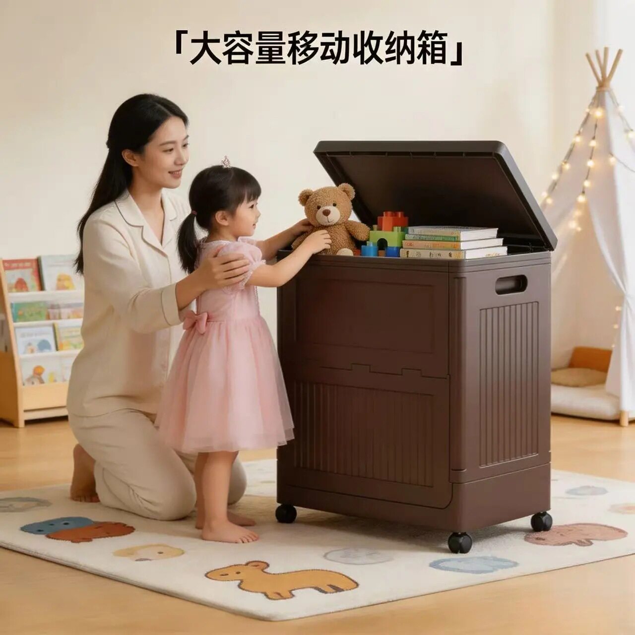 可折叠收纳箱翻盖家用大