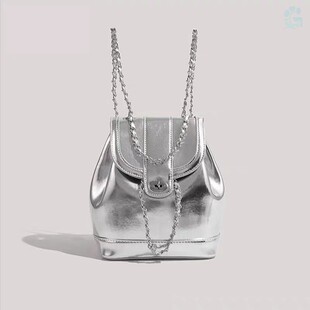 UR韩国小众Cardinal red小香风链条包质感复古单肩水桶包双肩包