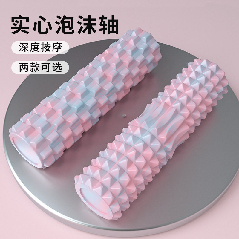 泡沫轴肌肉腿部放松瑜伽