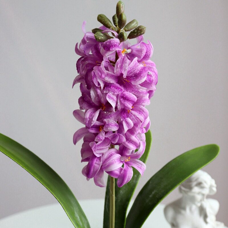 高仿真花3D手感风信子家居装饰洋水仙假花盆栽摆件家居装扮