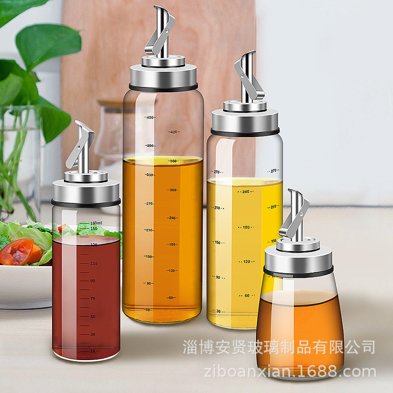 油壶玻璃自动开合油瓶家