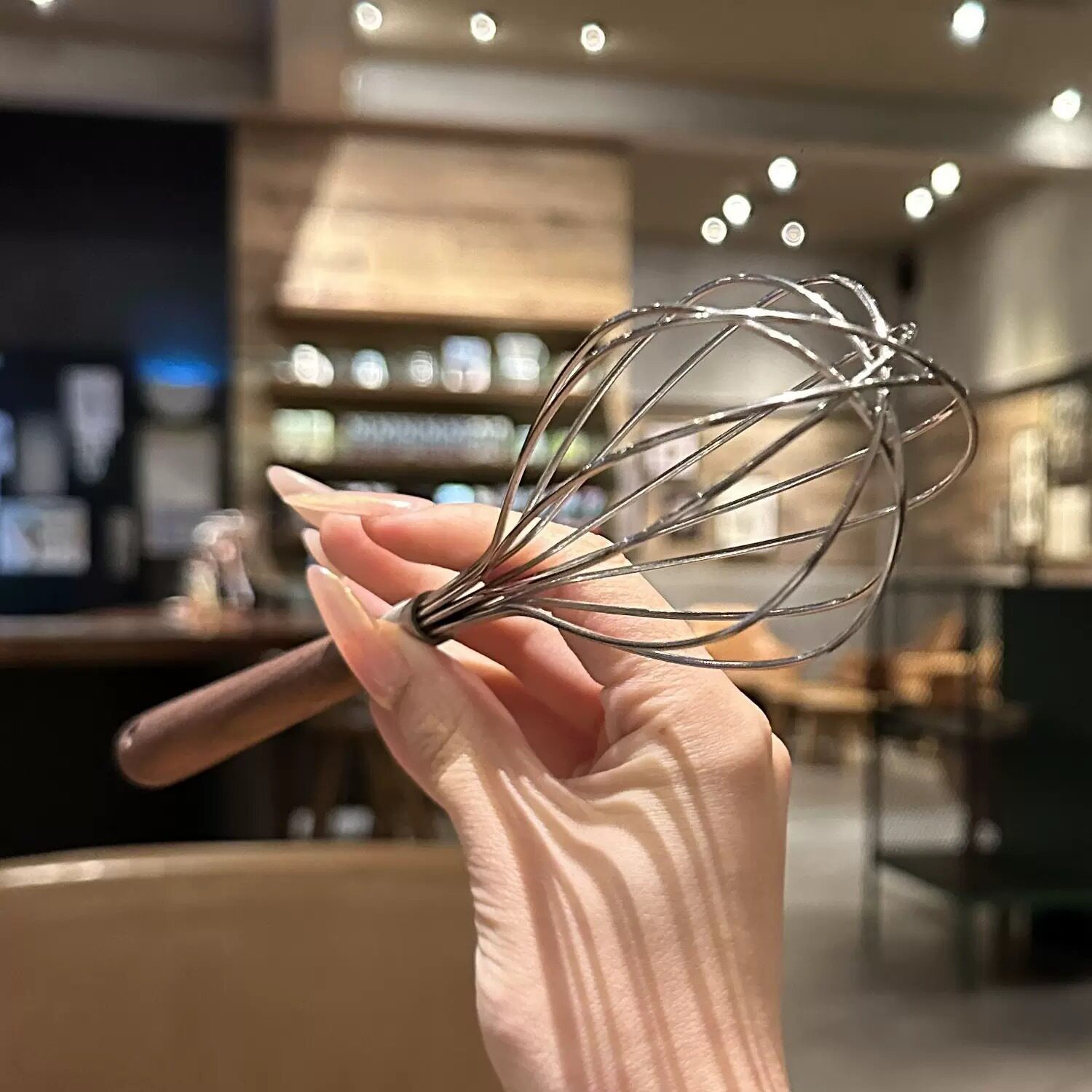 胡桃木316不锈钢打蛋器家