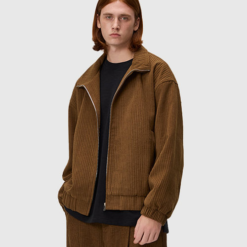 BSIJA欧棉绒立领夹克外套男士秋