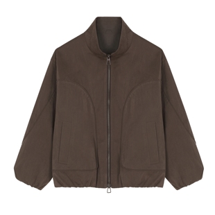 BSIJA/毕厶迦2025秋冬新款立领宽松工装褂子上衣潮牌帅气夹克外套