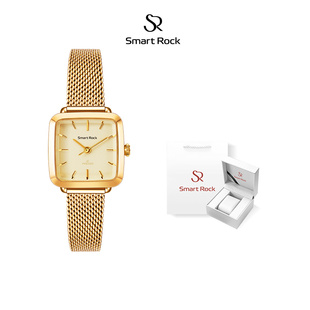 Smart 石英表生日礼物 Rock小金表小众轻奢高级小方糖方形手表女款