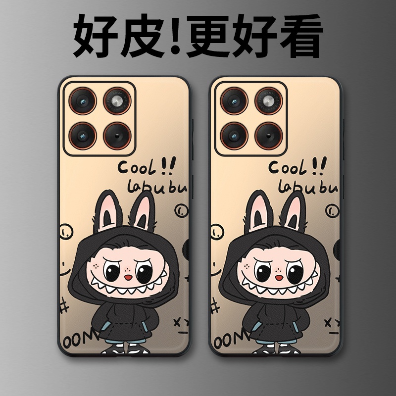 潮酷公仔适用摩托罗拉X70Air手机壳Edge60Pro皮革Edge60s个性X50Ultra潮牌Edge60全包X30Pro防摔S30保护套