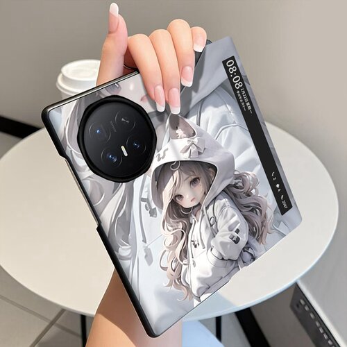 帽中少女适用荣耀MagicV6手机壳翻盖皮套MagicV5折叠屏MagicV3智能视窗MagicVs3磁吸V2全包MagicVs2保护套