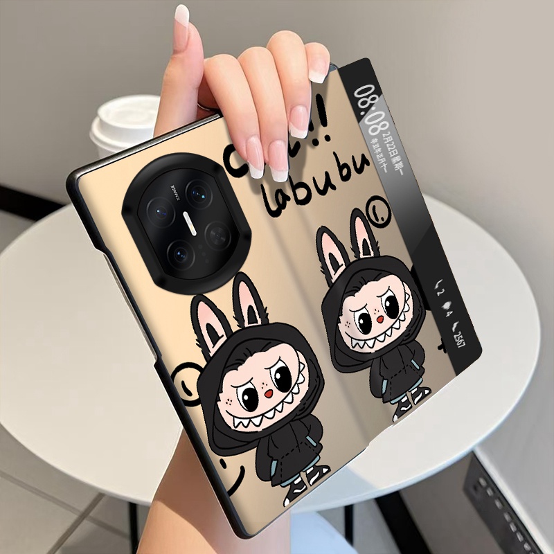 潮酷公仔适用华为MateX7手机壳翻盖全包皮套MateX6折叠屏磁吸智能视窗MateX5中轴MateX3铰链MateX2保护套